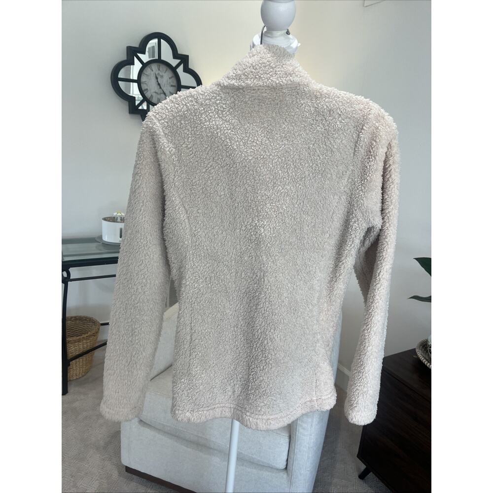 Patagonia Los Gatos Fleece Sweater Beige 1/4 Zip Pullover Women XS Mock Neck - Picture 5 of 10